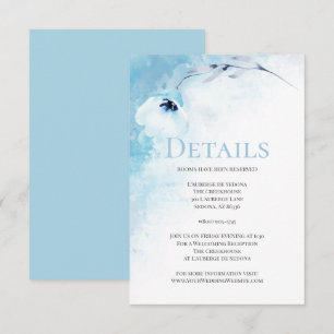 DETAILS Pale Blue Watercolor Anemone Invitation