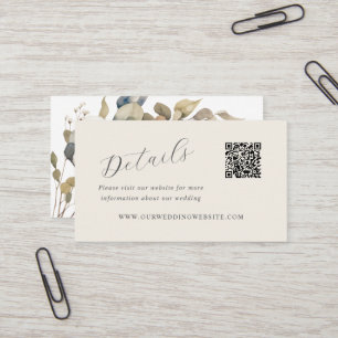 Details QR Code soft cottons spring website Business Card
