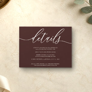 Details Signature Simple Chocolate brown RSVP Card