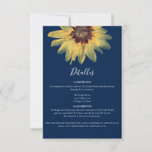 Detalles Rústicos de Girasol Tarjeta de Cerramient Invitation