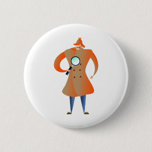 Detective 6 Cm Round Badge