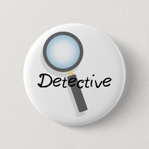 Detective 6 Cm Round Badge