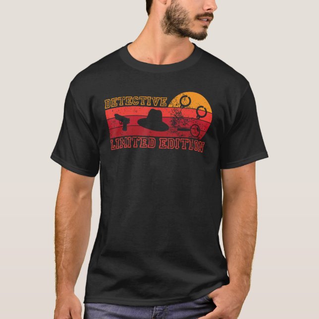 Detective  Adition Retro Spy Investigator Job Desi T-Shirt (Front)