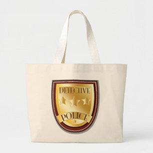 Detective Badge Large Tote Bag