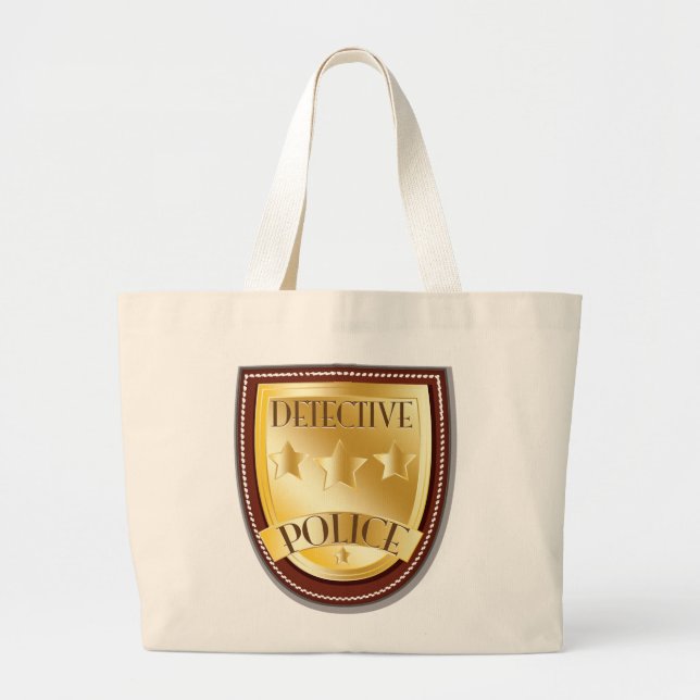 Detective Badge Large Tote Bag (Front)