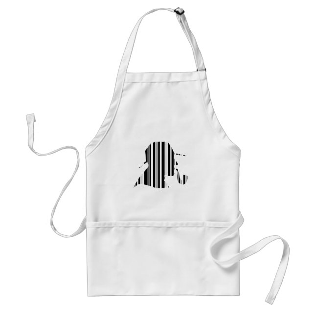 DETECTIVE BAR CODE Pipe Smoking Barcode Pattern Standard Apron (Front)