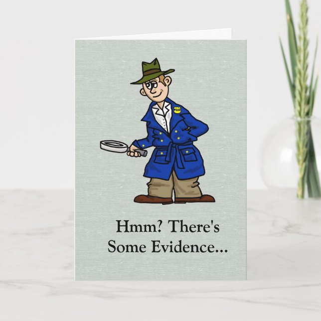 Detective Birthday Card to Customise (Front)