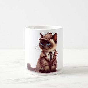 Detective Cat Coffee Mug