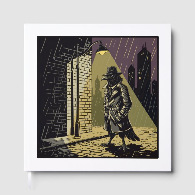Detective Crow Comics Noir Style Guest Book (Front)
