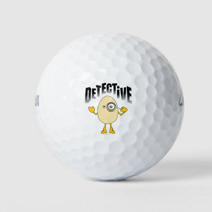 Detective Egghead Text Golf Balls