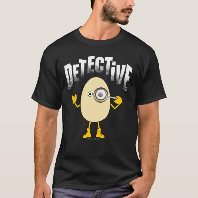 Detective Egghead Text T-Shirt (Front)