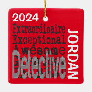 Detective Extraordinaire CUSTOM Ceramic Ornament