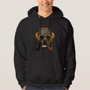 Detective German Boxer Spy Investigator Pet Boxer  Hoodie