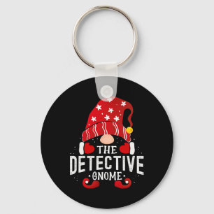 Detective Gnome Matching Christmas Pjs For Family Key Ring