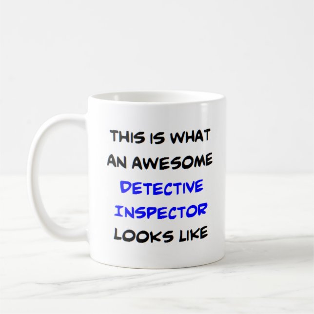 detective inspector, awesome coffee mug (Left)