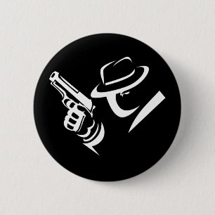 Detective Mobster Button 2