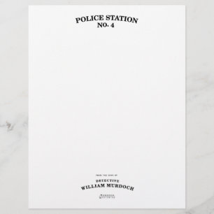 Detective Murdoch Stationery Customised Letterhead