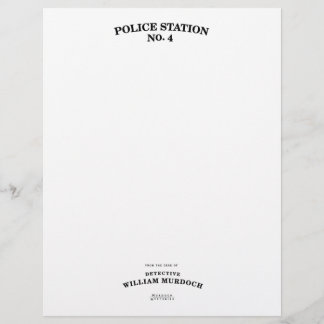 Detective Murdoch Stationery Customised Letterhead