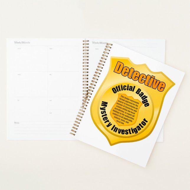 Detective Official Badge Mystery Investigator Planner (Creator Uploaded)