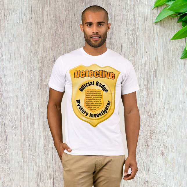 Detective Official Badge Mystery Investigator T-Shirt (Creator Uploaded)