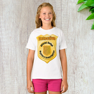 Detective Official Badge Mystery Investigator T-Shirt