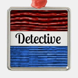 Detective Patriotic Christmas Ornament
