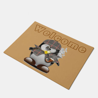 Detective Penguin Doormat