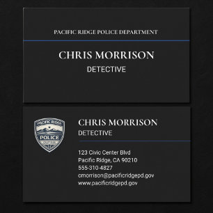 Detective Police Officer Law Enforcement Business Card
