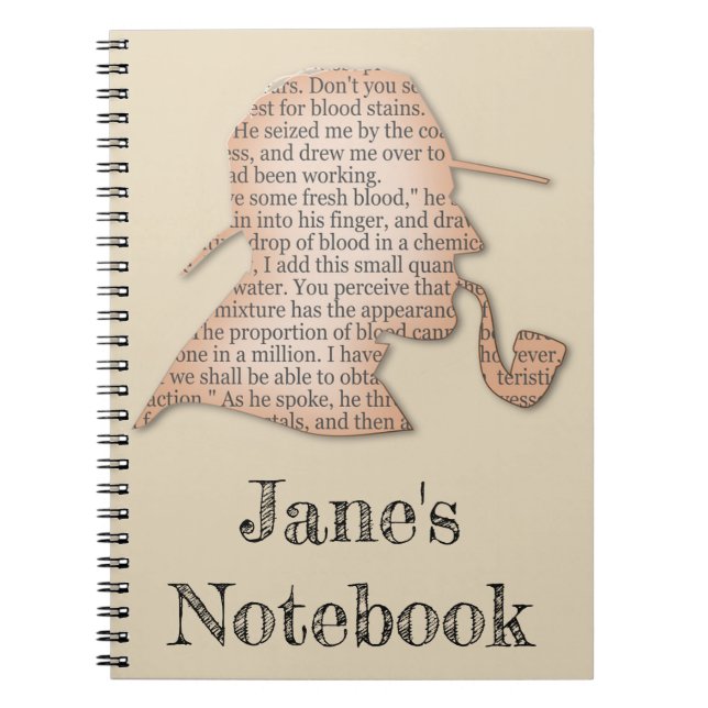 Detective Private Eye Victorian vintage Notebook (Front)