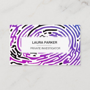 Detective Private Investigator Finger Print Business Card