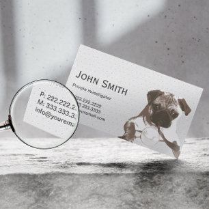 Detective Pug Investigator Business Card