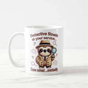 "Detective Sloth" Sloth Private Eye Coffee Mug