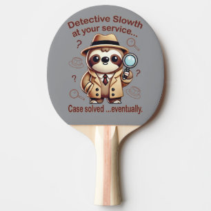 "Detective Sloth" Sloth Private Eye Ping Pong Paddle