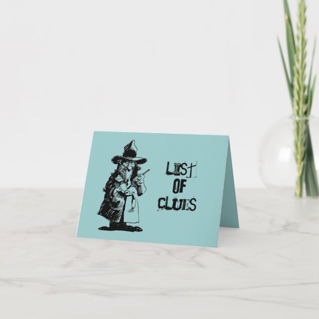 Detective Sly Ol Gumshoe Murder Mystery Sleuth Card (Front)