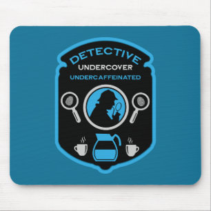 Detective-Themed Coffee Mouse Pad