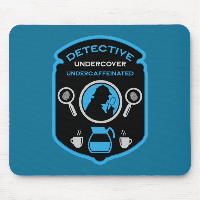 Detective-Themed Coffee Mouse Pad (Front)