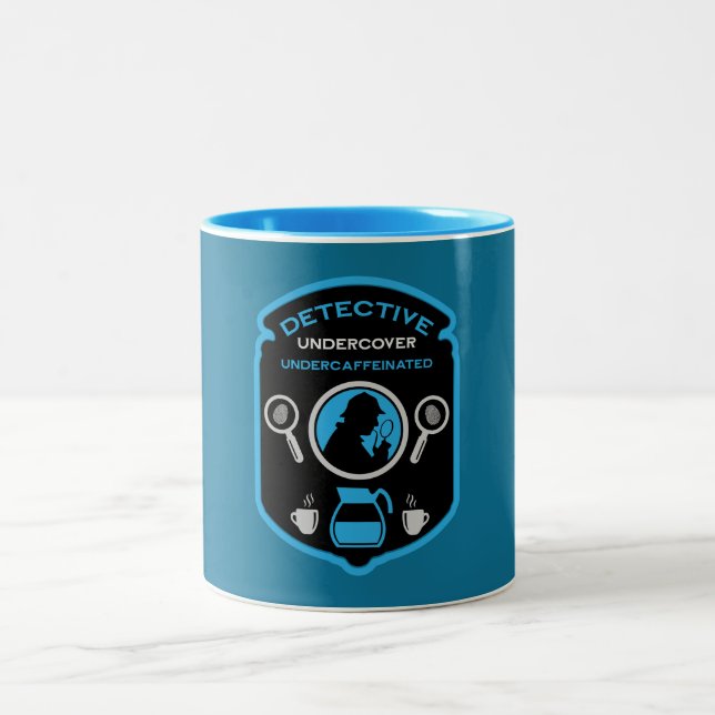 Detective-Themed Coffee Two-Tone Coffee Mug (Center)