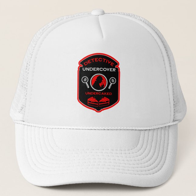 Detective-Themed Funny Gift Trucker Hat (Front)