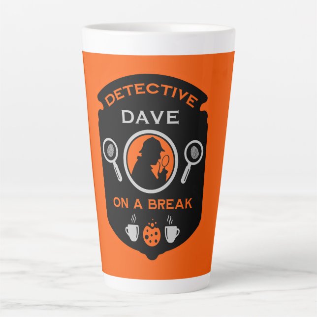 Detective-Themed Funny Tea And Coffee Latte Mug (Front)