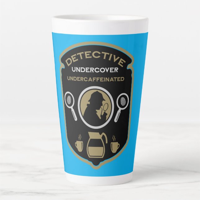 Detective-Themed Gift Latte Mug (Front)