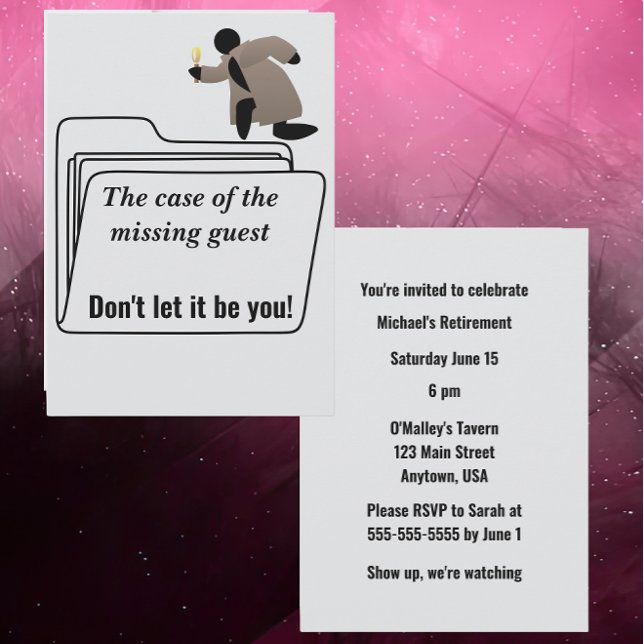 Detective Themed Party Invitation (Creator Uploaded)