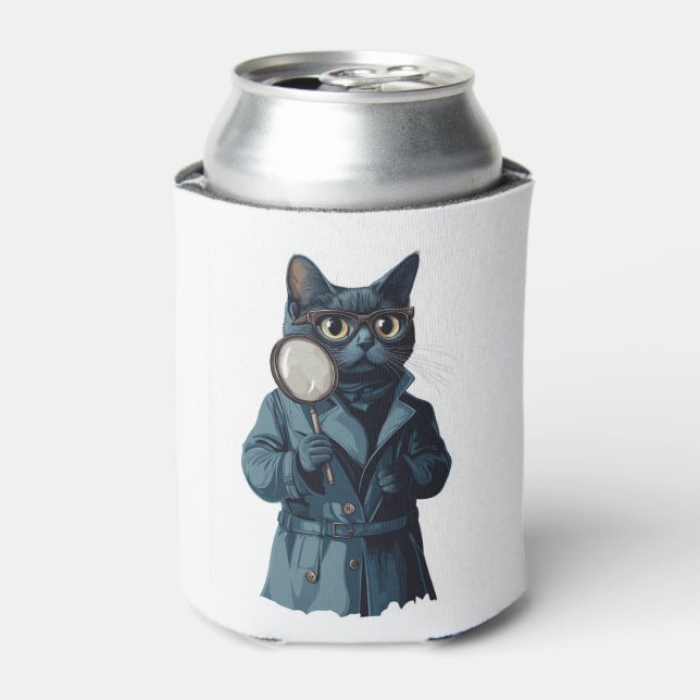 Detective Whiskers � Funny Cat Mystery Novel Can Cooler (Can Front)