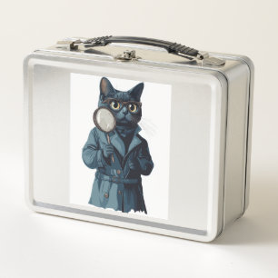 Detective Whiskers � Funny Cat Mystery Novel Metal Lunch Box