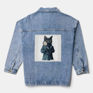 Detective Whiskers – Funny Cat Mystery Novel.png Denim Jacket