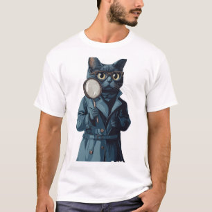 Detective Whiskers – Funny Cat Mystery Novel.png T-Shirt