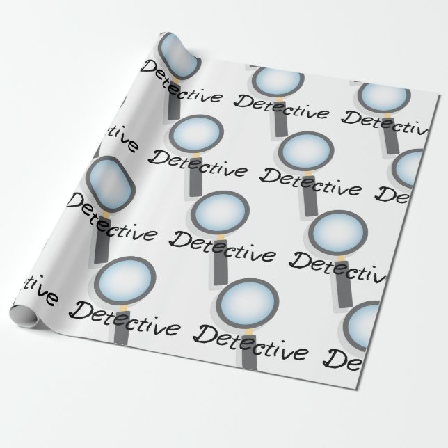 Detective Wrapping Paper (Unrolled)