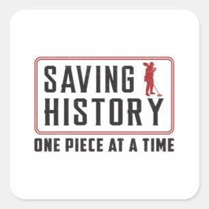 Detector Detectorist Metal Detecting Funny Gift Square Sticker