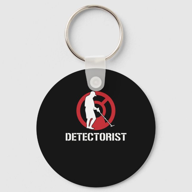 Detectorist Metal Sensor Treasure Hunters Gift Key Ring (Front)