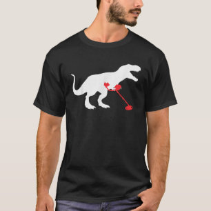 Detectsaurus Dinosaur T Rex Funny Metal Detecting T-Shirt