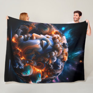 Determination Buddha Fleece Blanket